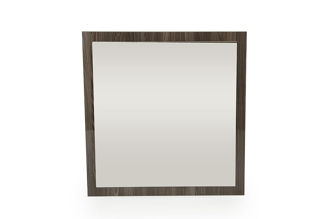 41" Square Framed Accent Mirror - Gray