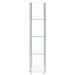 CoasterEveryday Bellatrix white 3-shelf clear glass curio cabinet with framed glass doors