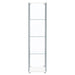 CoasterEveryday Bellatrix 3-shelf clear glass curio cabinet in white with glass doors and metal frame
