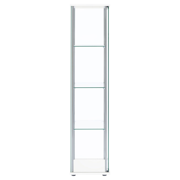 Bellatrix 3-shelf Clear Glass Curio Cabinet White