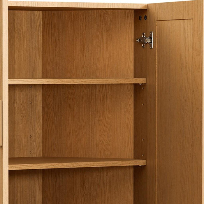 31" Wood Corner Accent Cabinet With Two Doors - Brown