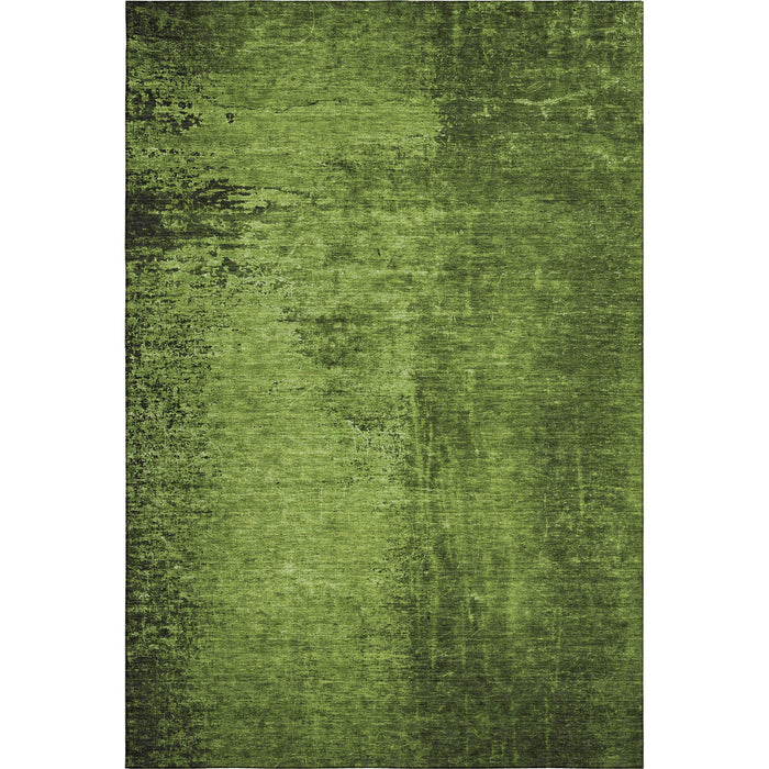 8' X 10' Abstract Washable Area Rug With UV Protection (648812) - Green / Gray