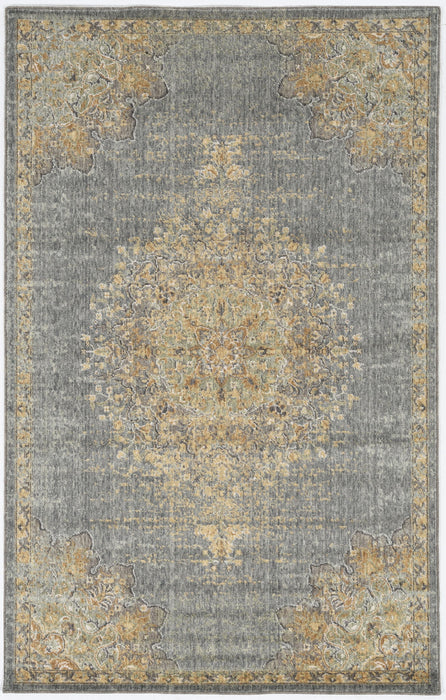 91" x 130" Wool Rug - Slate Gray