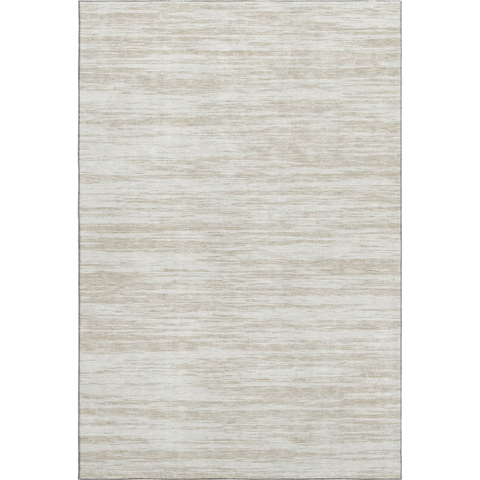 10' X 14' Striped Washable Area Rug With UV Protection (675606) - Ivory / Beige
