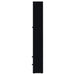 Black Hawthorne 4-shelf glass door cabinet with drawers from CoasterEveryday, showcasing sleek furniture design and storage space.