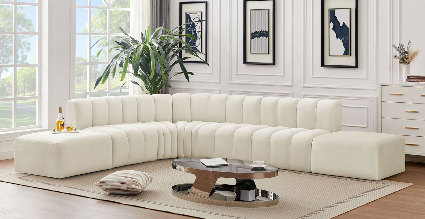 Arc - Velvet 7 Piece Corner Modular Sofa