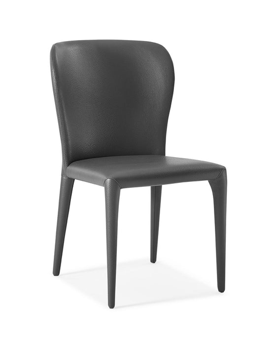 Upholstered Faux Leather Dining Chairs (Set of 2) - Gray