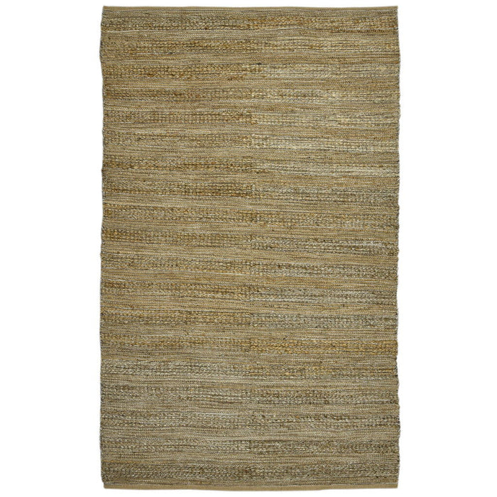 8' X 10' Jute Striped Flatweave Handmade Area Rug - Brown And Beige