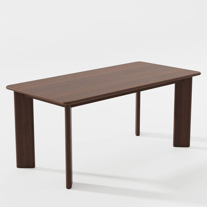 66" Solid Wood Dining Table - Brown