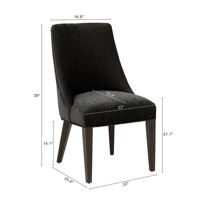 Manhattan Beever - Chenille Wood Dining Chair (Set of 2)