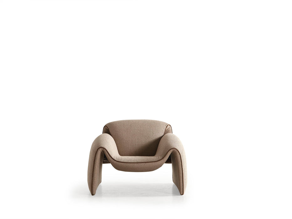 Boucle Lounge Chair - Taupe