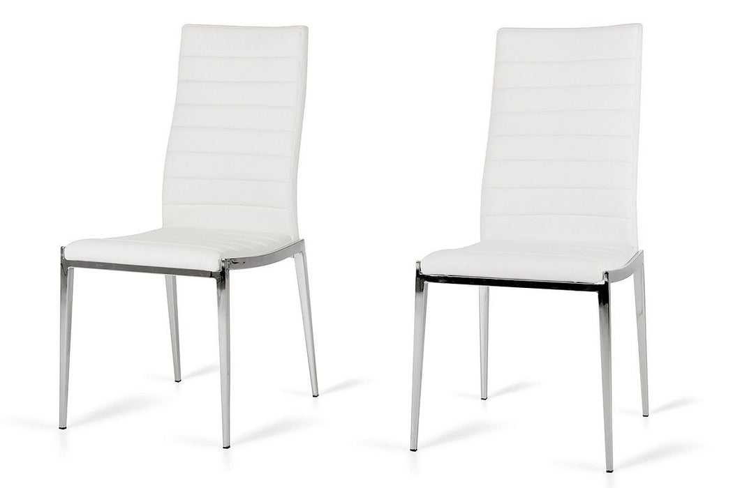 Faux Leather Dining Chairs (Set of 2) - White