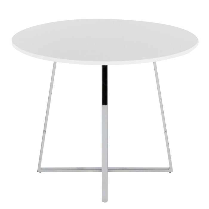 Cosmo - Canary Dining Table - Chrome Metal Base