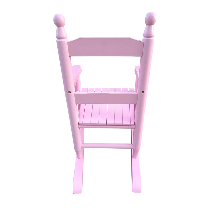 Giga children's rocking chair for indoor or outdoor use, durable wooden rocker suitable for kids, with a natural finish.