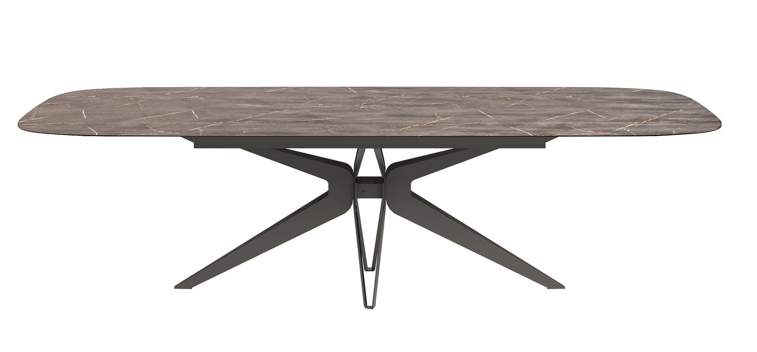 Hexagon - Dining Table - Dark Brown / Black