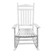 Giga balcony porch adult rocking chair with wooden armrests and slatted back, ideal for outdoor relaxation on a porch or balcony.