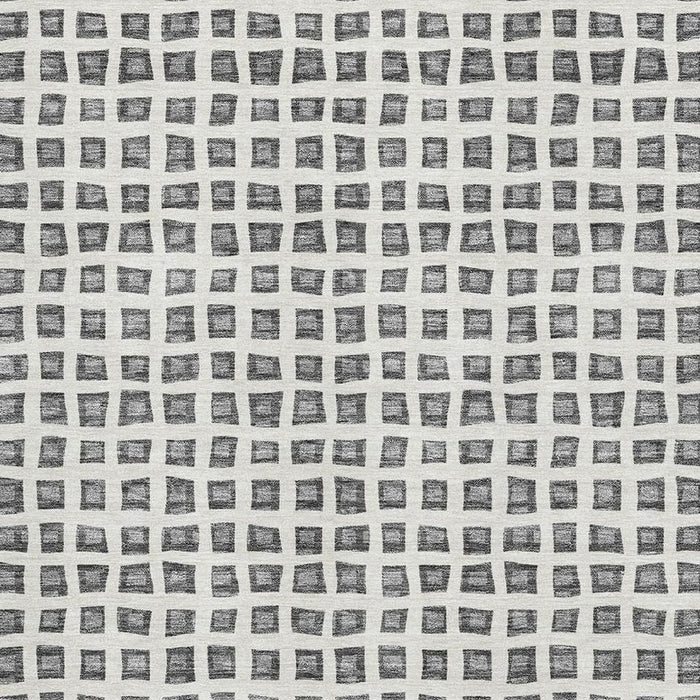 9' X 12' Geometric Washable Area Rug With UV Protection - Gray / Silver