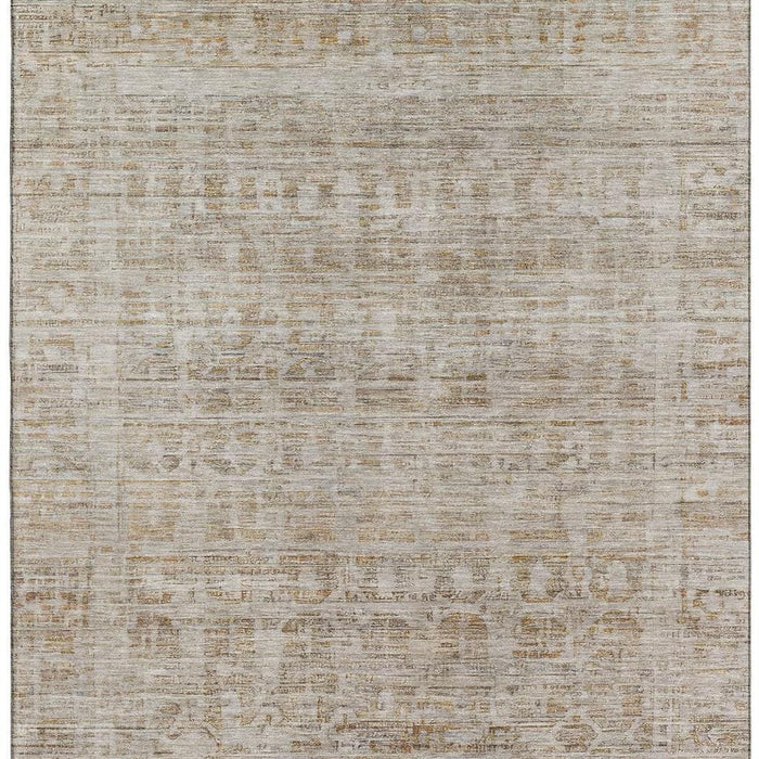 10' X 14' Oriental Washable Area Rug With UV Protection (701021) - Taupe / Beige