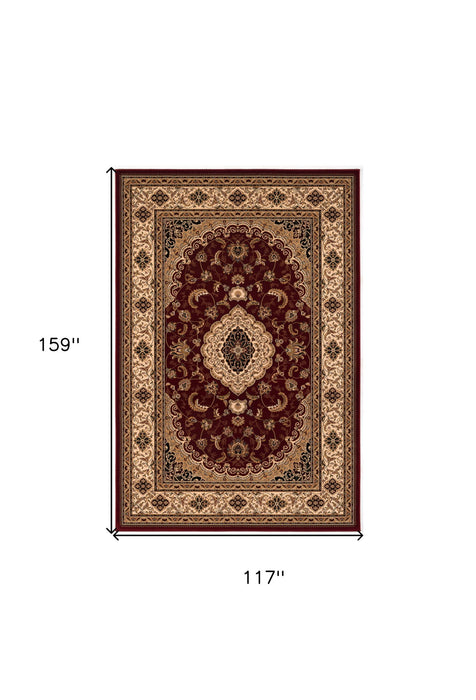 10' x 13' Oriental Distressed Area Rug - Red And Beige