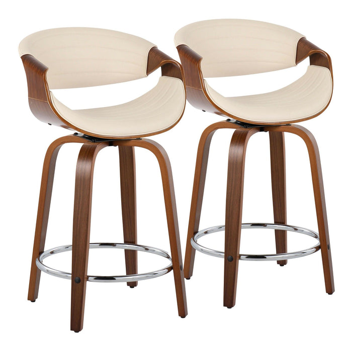 Symphony - 24" Fixed-Height Counter Stool (Set of 2) - Beige