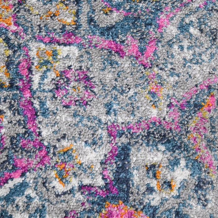 9' x 12' Medallion Power Loom Area Rug - Pink
