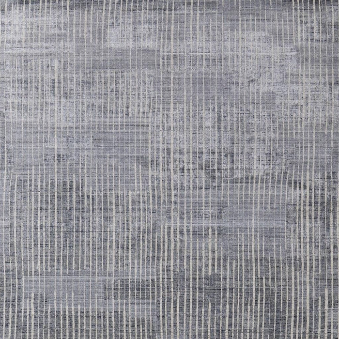 8' X 10' Abstract Hand Woven Distressed Area Rug (566948) - Blue / Ivory / Gray
