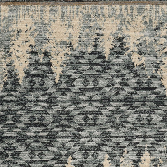 9' x 12' Machine Woven Pinegrove Lodge Indoor Area Rug - Slate Blue