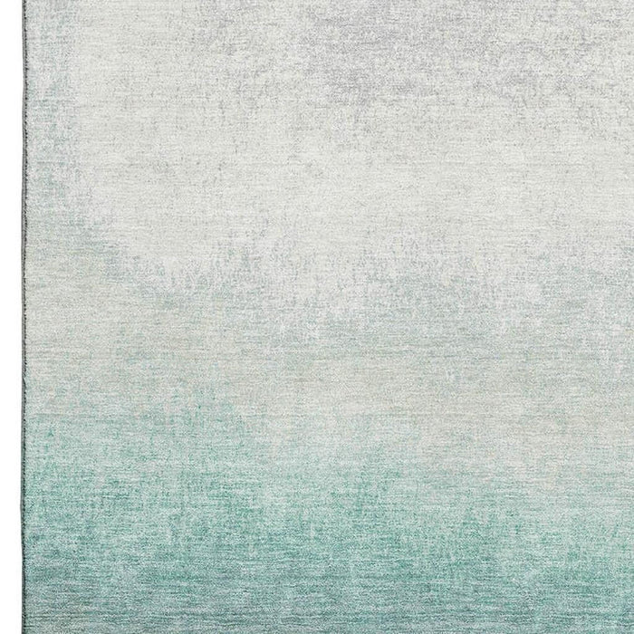 10' X 14' Ombre Washable Area Rug With UV Protection (710951) - Pale Aqua / Gray / Ivory