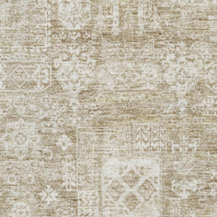 10' X 14' Floral Washable Area Rug With UV Protection (653356) - Beige / Ivory