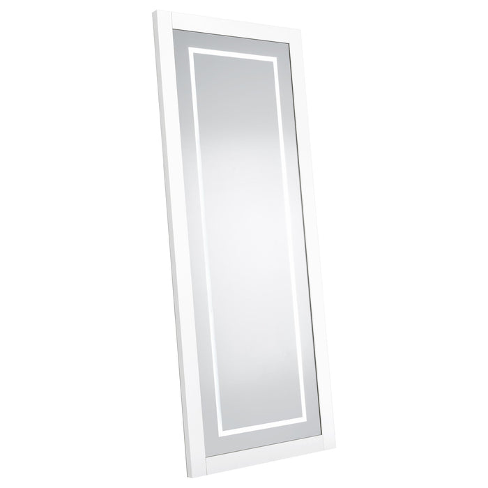 Nordio 72-inch LED Tempered Full Length Floor Mirror White