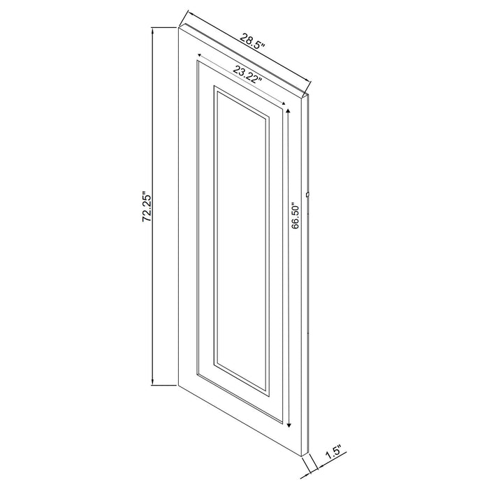 Nordio 72-inch LED Tempered Full Length Floor Mirror White