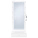 CoasterEveryday Spector white high-gloss full-length floor mirror with one drawer and integrated lighting
