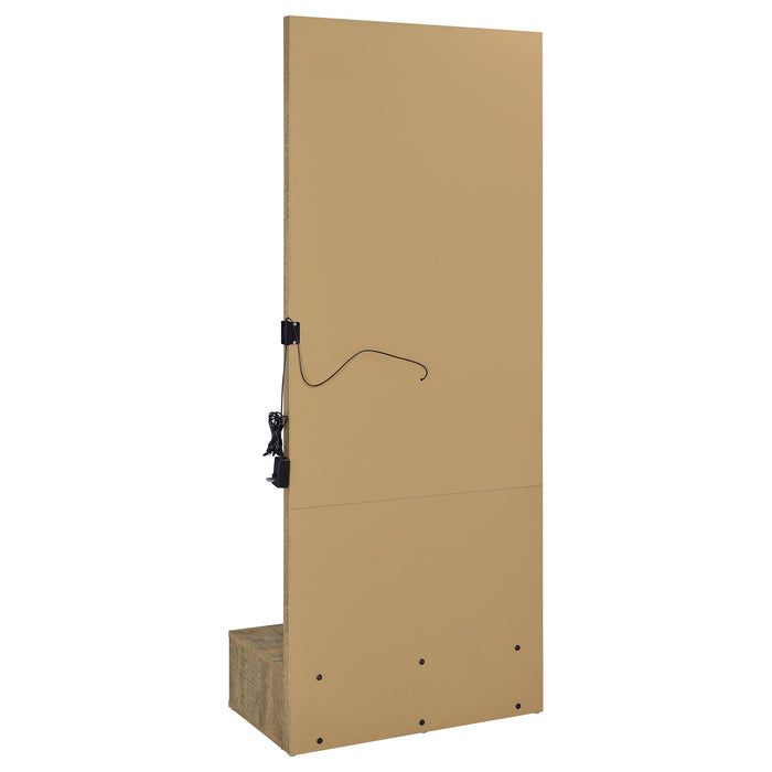Spector 1-drawer Lighted Full-Length Floor Mirror Mango