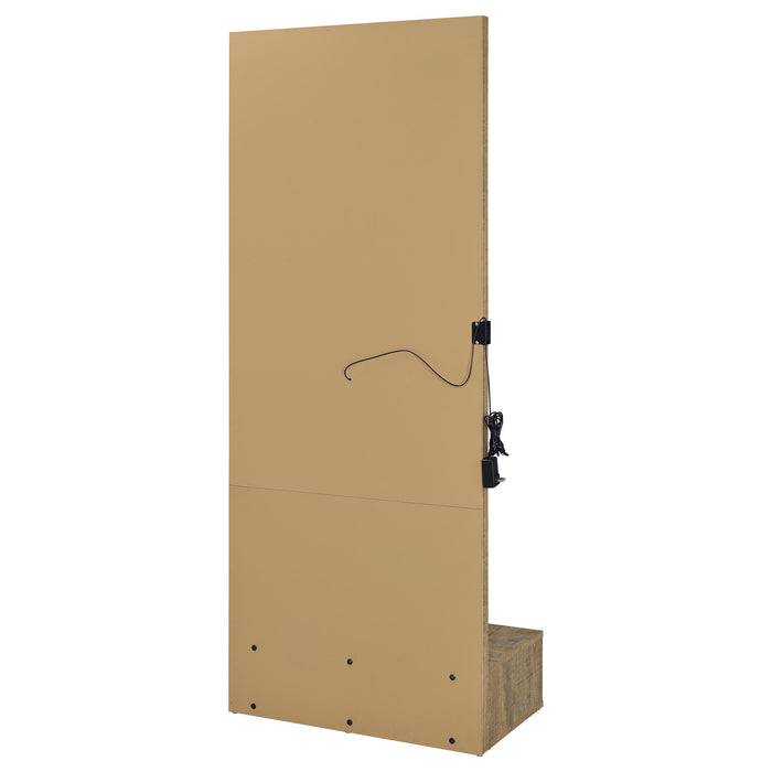Spector 1-drawer Lighted Full-Length Floor Mirror Mango