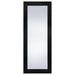 Cadence tempered glass full-length standing mirror in black oak by CoasterEveryday