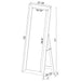 Cadence tempered glass full-length standing mirror in black oak by CoasterEveryday
