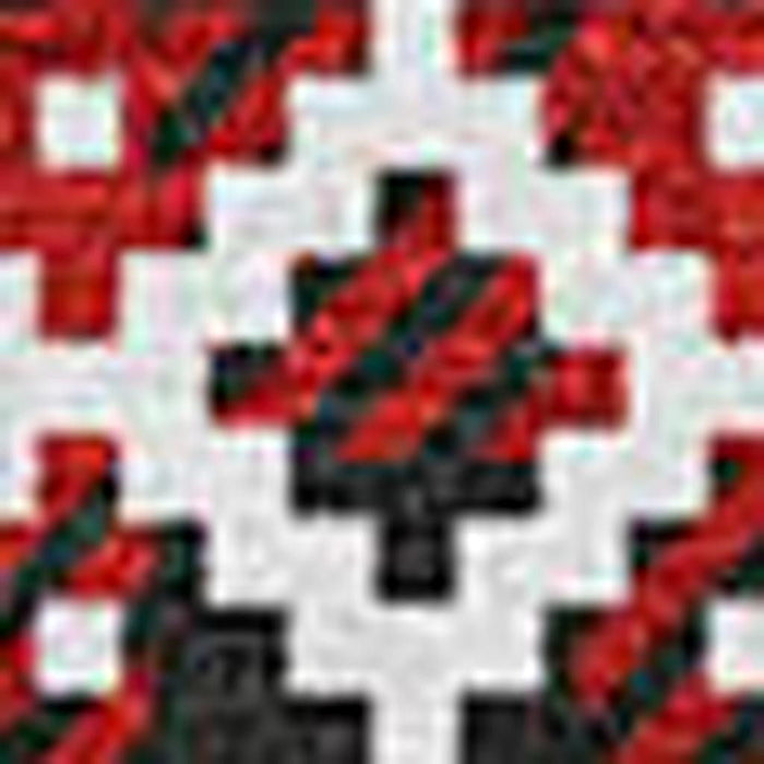 10' X 14' Abstract Geometric Washable Area Rug With UV Protection (701996) - Red / Black / Ivory