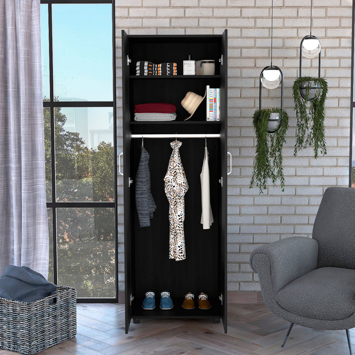 Wood Corner Accent Chest (732030) - Black