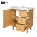 Giga bathroom vanity with sink, 3 drawers, soft-close door, crafted from natural wood, modern storage solution for bathrooms