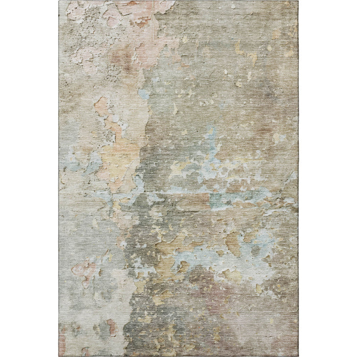 10' X 14' Abstract Washable Area Rug With UV Protection (692166) - Brown / Beige / Blue