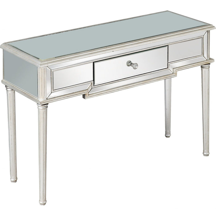 Antiqued Console Table - Silver Leaf