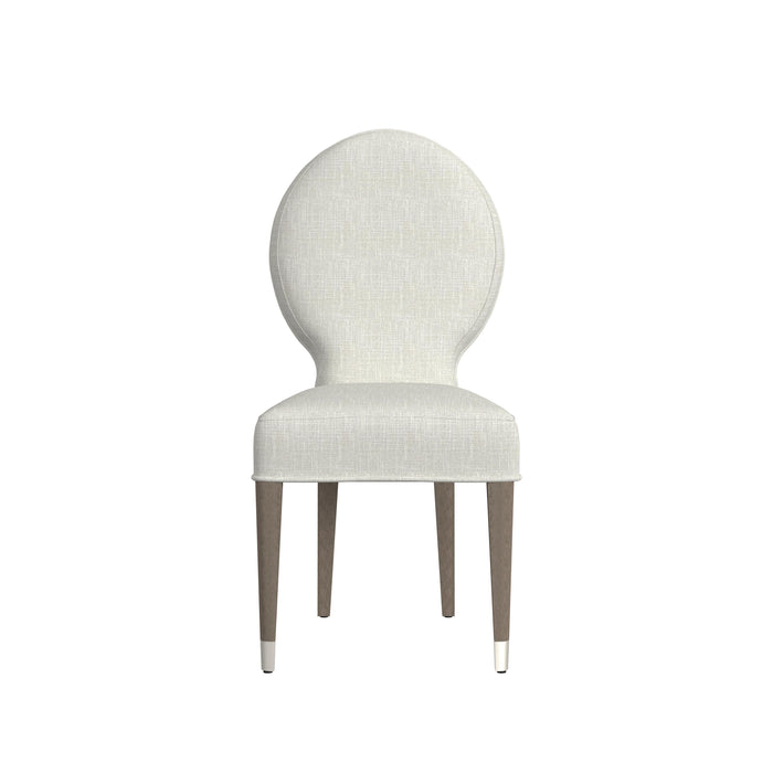 Farrah - Dining Chair - Light Oak Leg/Brushed Nickel Caps