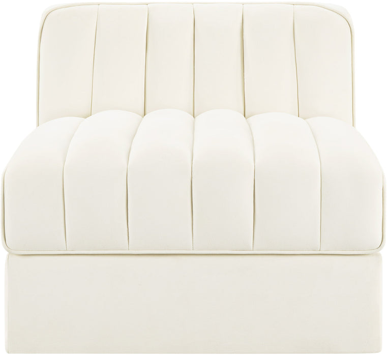 Rummi - Velvet Performance Fabric Upholstered Modular Armless Chair