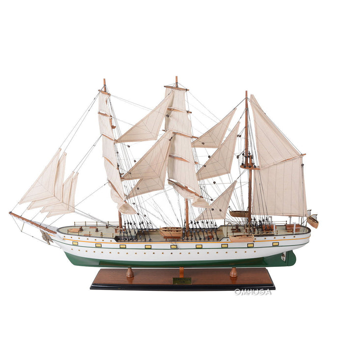 Hand Painted Model Boat (624643) - Dark Brown / Beige