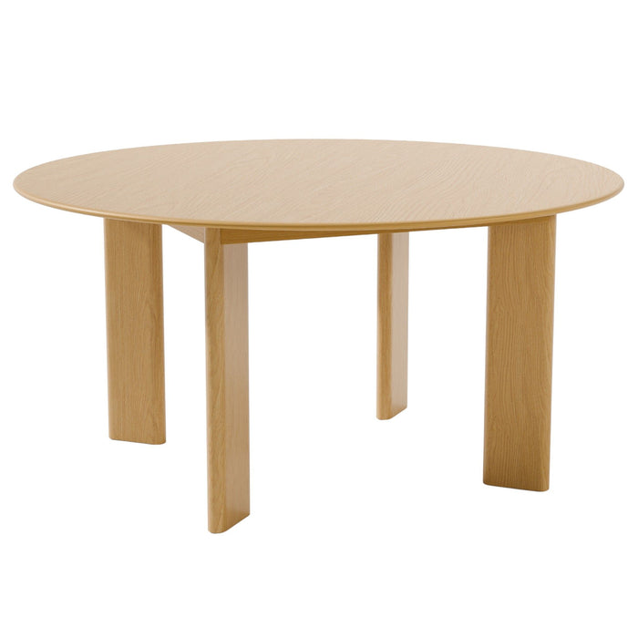 59" Solid Wood Round Top Dining Table - Natural