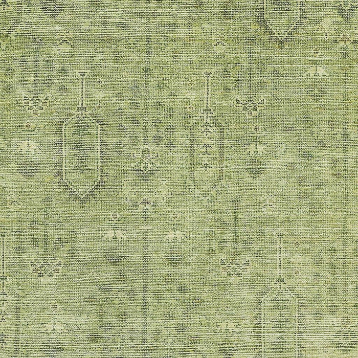 8' X 10' Southwestern Washable Area Rug With UV Protection - Sage And Green