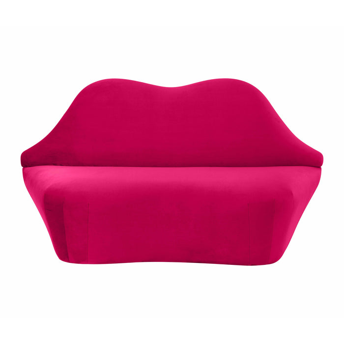 Lips - Velvet Settee - Hot Pink