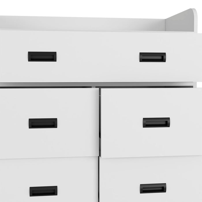 34" Five Drawer Dresser - White