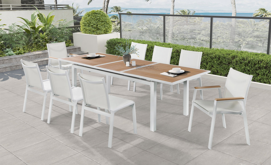 Nizuc - Outdoor Patio Dining Arm Chair (Set of 2) - White - Fabric