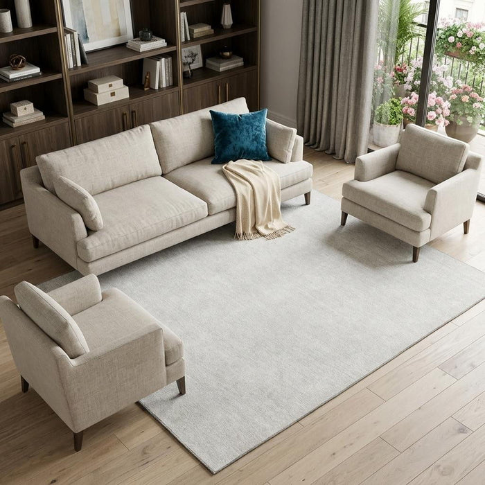 10' X 14' Abstract Washable Area Rug With UV Protection (679953) - Ivory / Beige